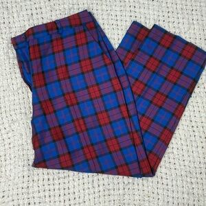 ASOS Red and Blue Plaid Capri Pants